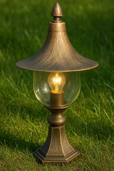 Latarenka Zewnętrzna BOSTON K-8128 Czarny/Złoty