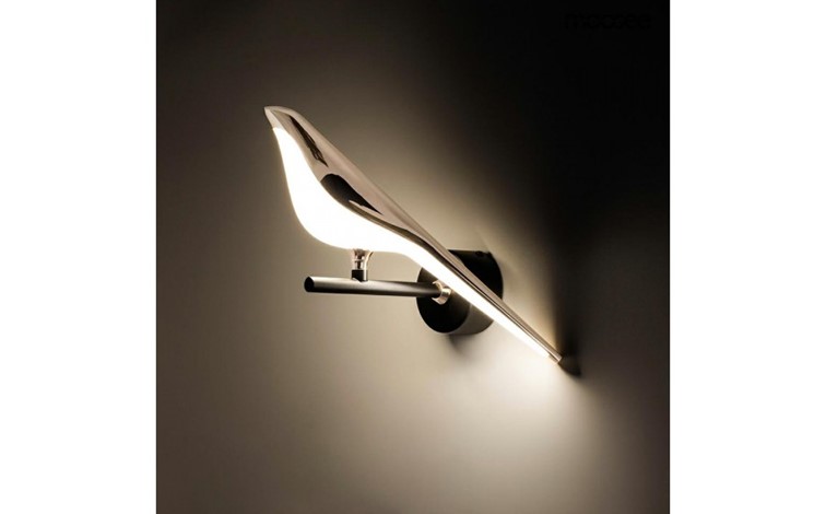 Lampa Ścienna BIRD Złoty/Czarny/Biały