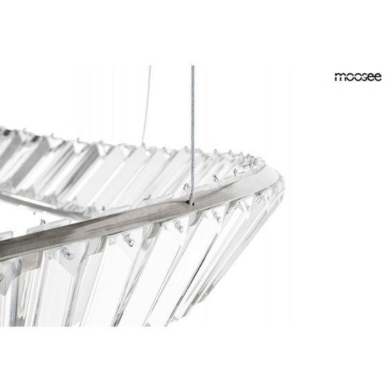 Lampa Wisząca WAVE CORDON 2B Srebrny/Transparentny