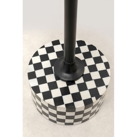Stolik DOMERO CHESS Fi25cm Biały/Czarny
