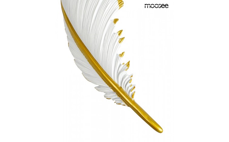 Lampa Ścienna PIÓRKO Biały/Złoty