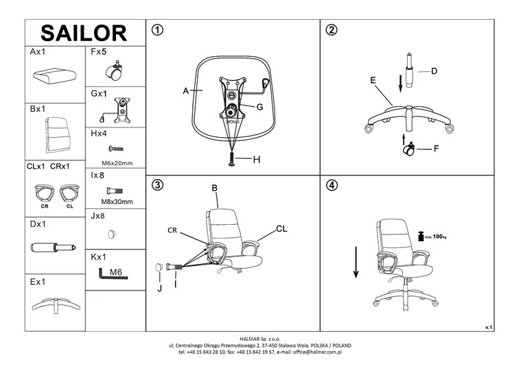 Fotel Obrotowy SAILOR Beżowy