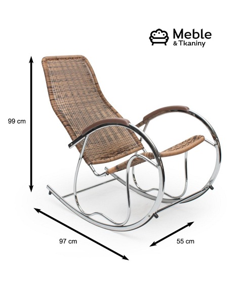 Fotel Bujany BEN Brąz Mix