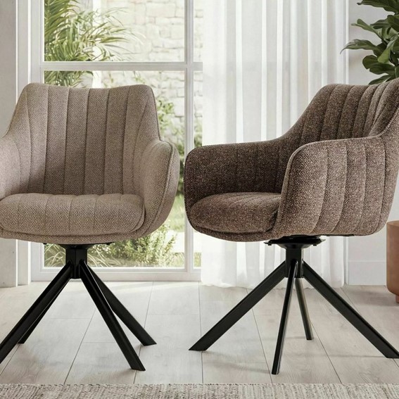 Krzesło AZALIA LEO Jasny Beż/Czarny Mat