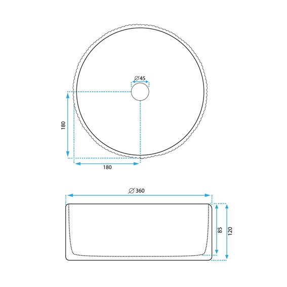 Umywalka Nablatowa SELINA Biały