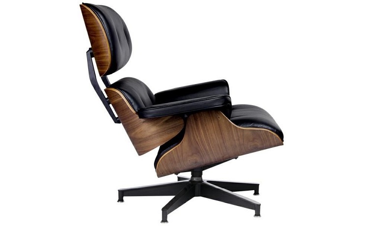 Fotel Szeroki LOUNGE HM PREMIUM  Czarny/Orzech