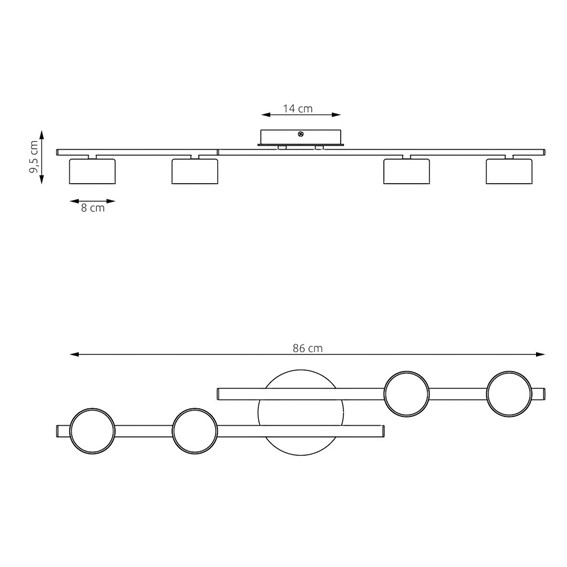 Lampa Sufitowa FRAGMENT 4 Beżowy