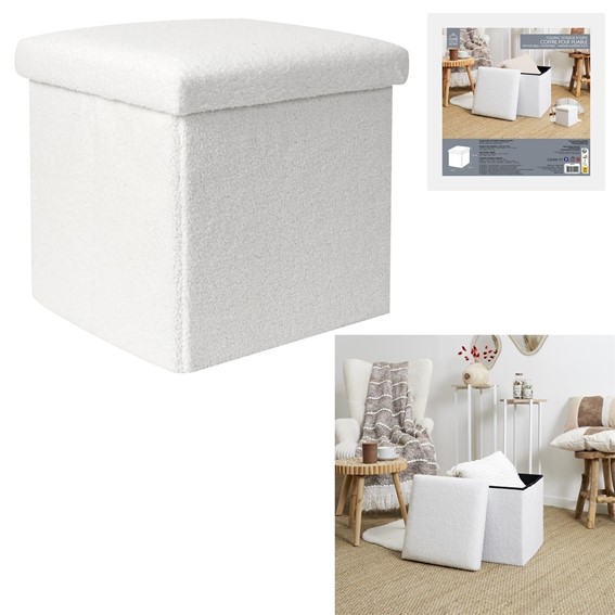 Pufa VELS BOUCLE Biały