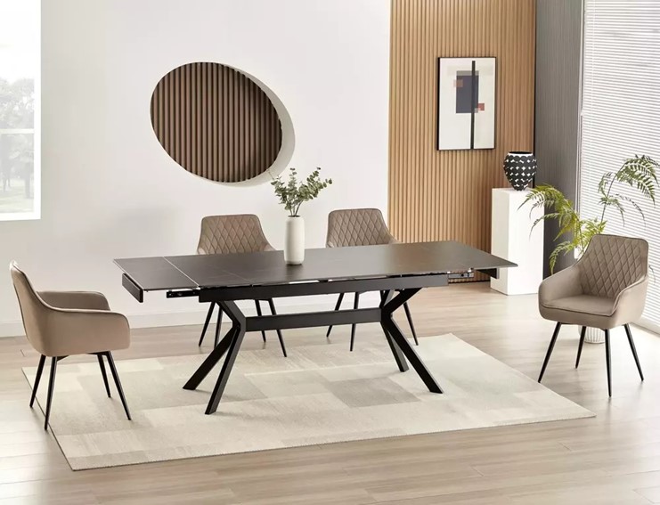 Stół Rozkładany IMPERIA 160 (160-220)x90 Czarny Mat