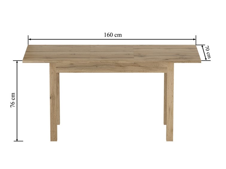 Stół Rozkładany ST2-FX (120-160)x70 Wotan