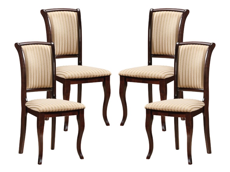 Zestaw 4x Krzesło MN-SC Ciemny Orzech Tap.19