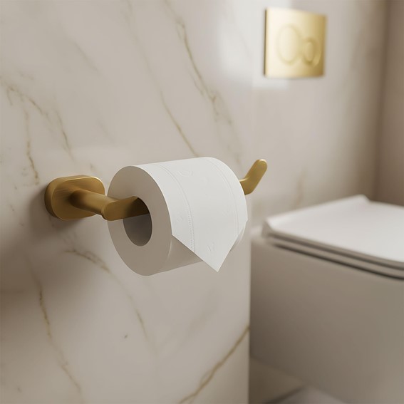 Uchwyt na Papier Toaletowy 109 TIL Złoty Szczotkowany