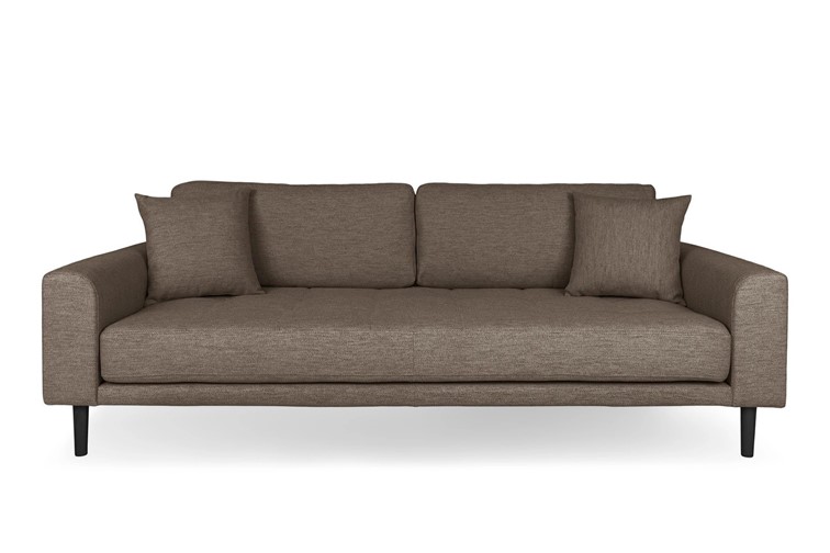 Sofa LIDO Trzyosobowa Brązowy/Czarny