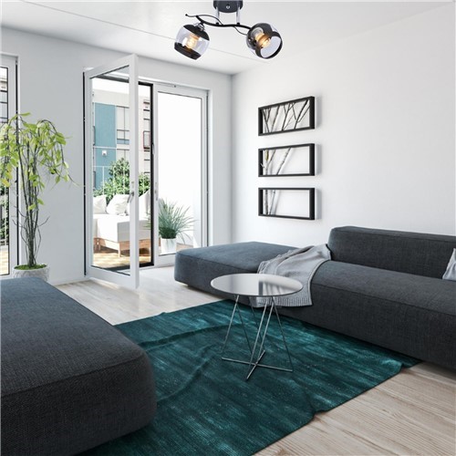 Żyrandol ALEMRIA 2 Czarny/Srebrny