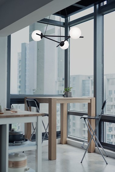 Lampa Wisząca ARTON K-4966 Czarny/Biały Matowy