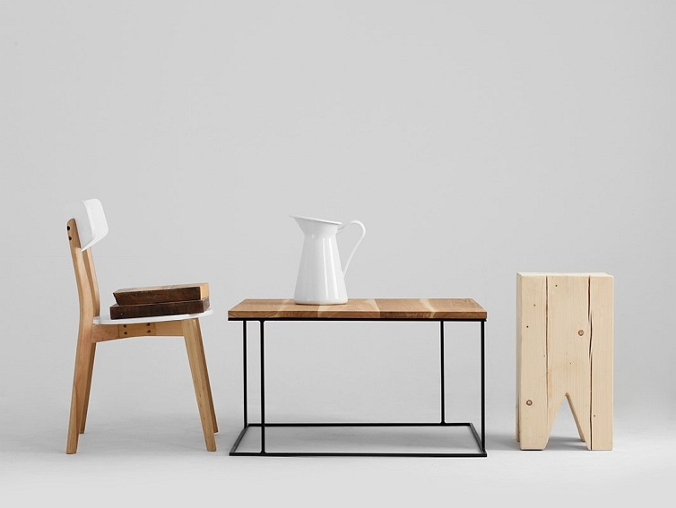 Stół kawowy WALT SOLID WOOD 100×100