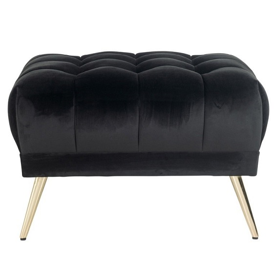 Pufa HUXLEY ANTRACIET - Czarny/Złoty