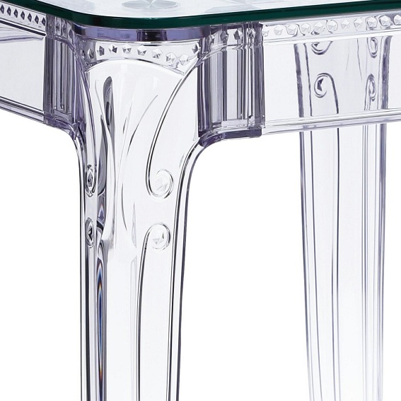 Stół GHOST 62x62cm transparentny