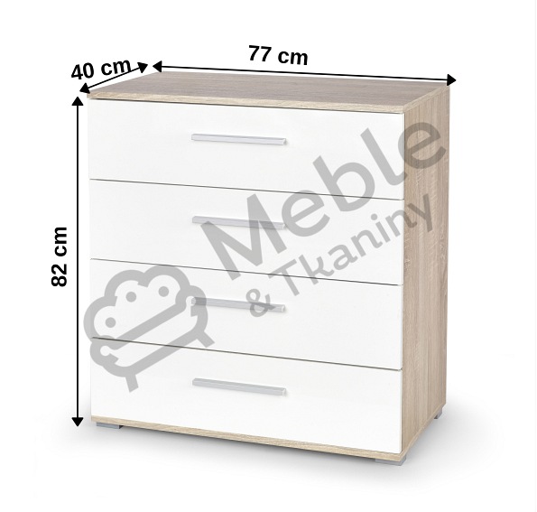 Komoda LIMA KM-3 Dąb Sonoma/Biały