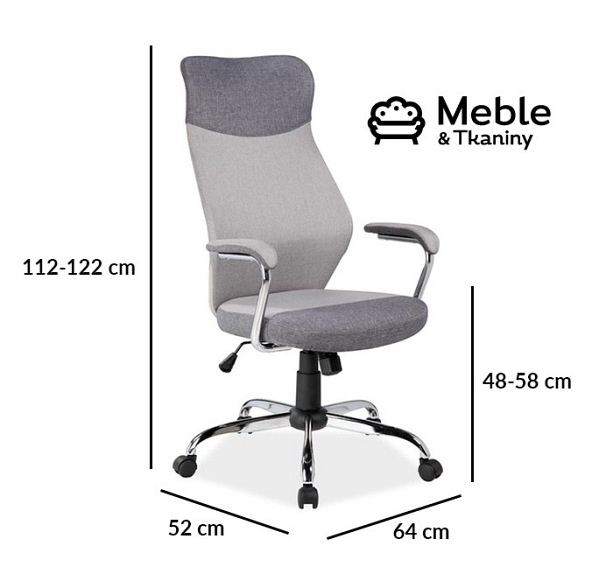 Fotel Obrotowy Q-319 Szary