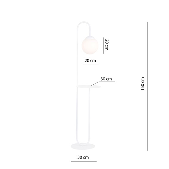 Lampa Podłogowa BARI LP Biały