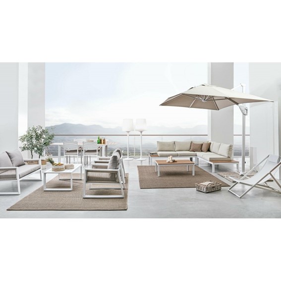 Leżak Ogrodowy TAYLOR Biały