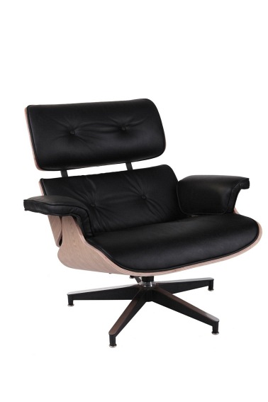 Fotel z Podnóżkiem VIP 54x82x85 Czarny/Ebony