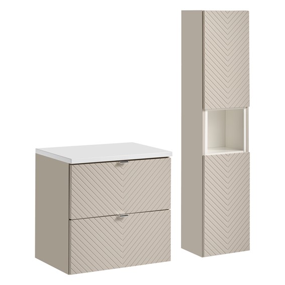 Zestaw Meblowy VIVA 60cm Biały Mat/Kaszmirowy Mat