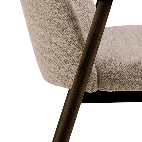 Krzesło LEO Dąb Dymiony/Beżowy Monza 60