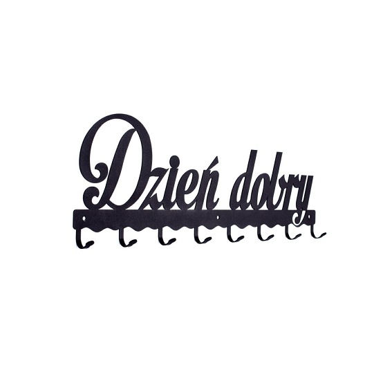 Wieszak Ścienny Dzień Dobry 01 4x60x21 Czarny