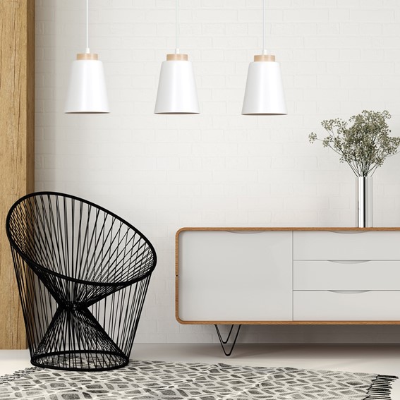 Lampa Wisząca BOLERO 1 Biały
