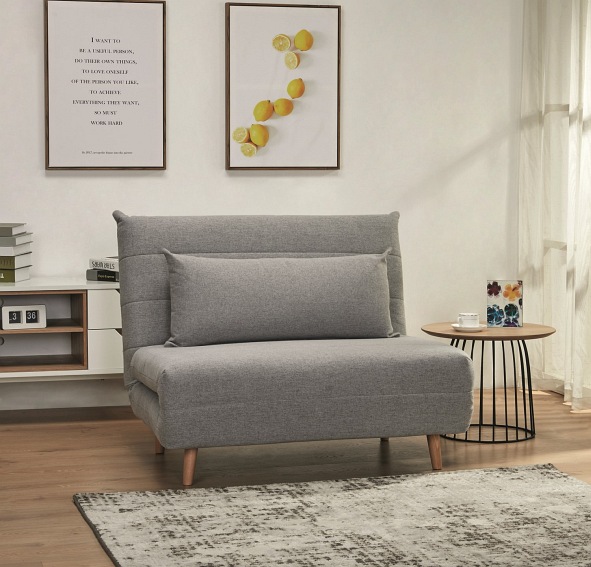 Fotel SPIKE Buk/Szary Tap.137