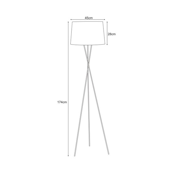 Lampa Podłogowa REMI BLACK K-4353 Czarny