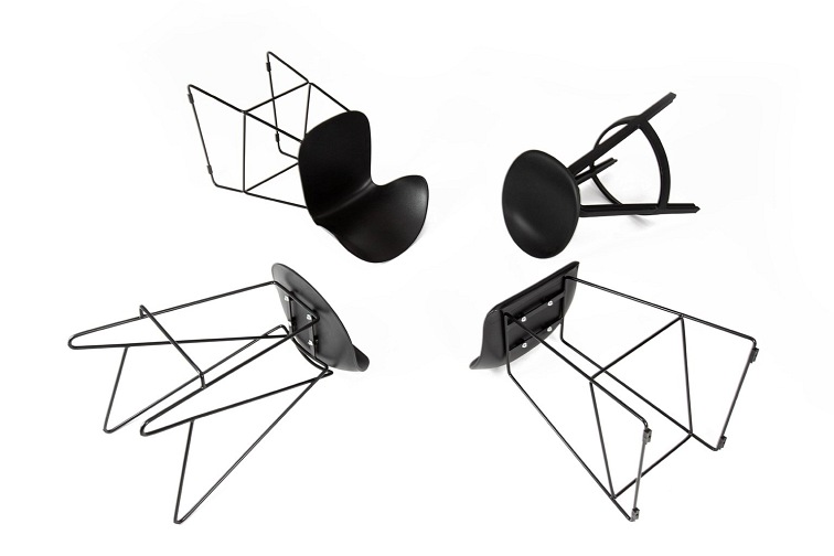 Krzesło Barowe Persy 75 Czarny