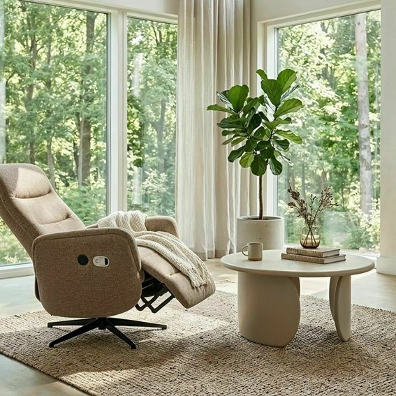 Fotel Rozkładany NESTOR RAVEN Cappuccino