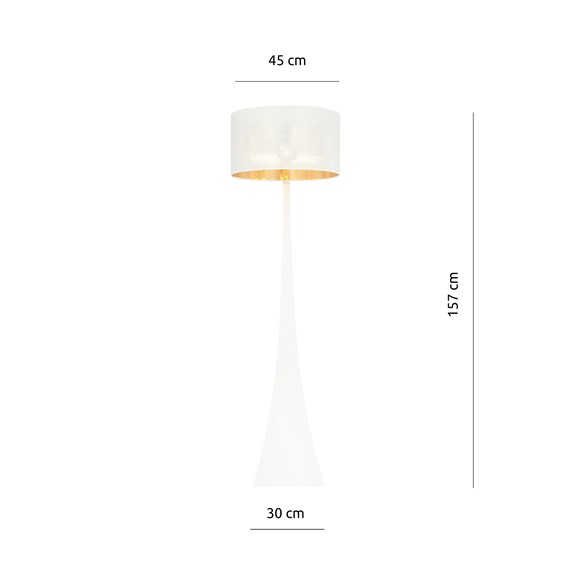 Lampa Podłogowa ESTRELLA LP1 Biały/Złoty