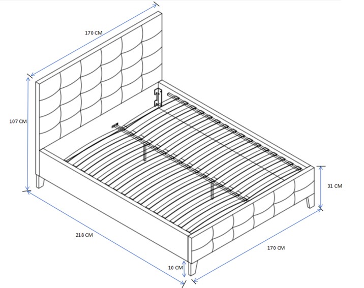 Łóżko Tapicerowane LT4-FX 160x200 Beżowy