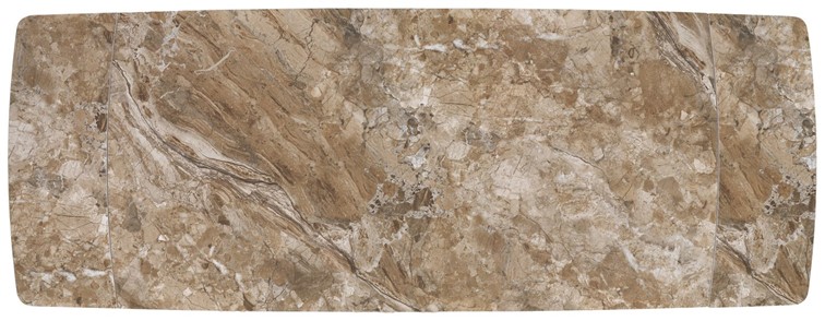 Stół Rozkładany VINCE (180-238)x90 Brązowy Marmur/Czarny