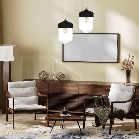 Lampa Wisząca VALENTINA 1B Czarny