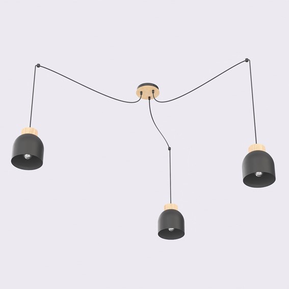 Lampa Wisząca KRU 3 Czarny