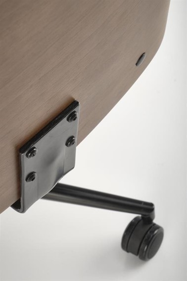 Fotel Gabinetowy GAVIN Czarny/Orzech