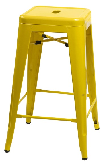 Hoker PARIS 75cm Inspirowany Tolix Żółty