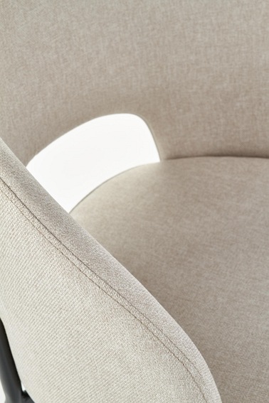 Zestaw 6x Krzesło K373 Czarny/Beżowy