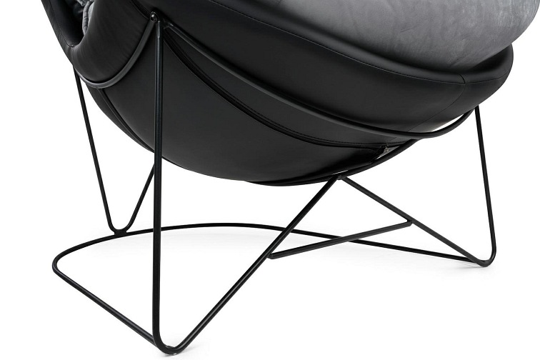 Fotel OTILIA STAND Velvet Ciemny Szary