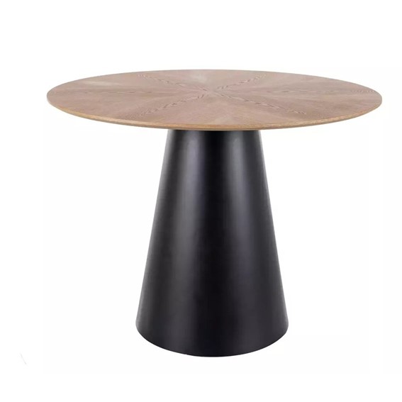 Stół ANGEL fi100 Dąb/Czarny Mat