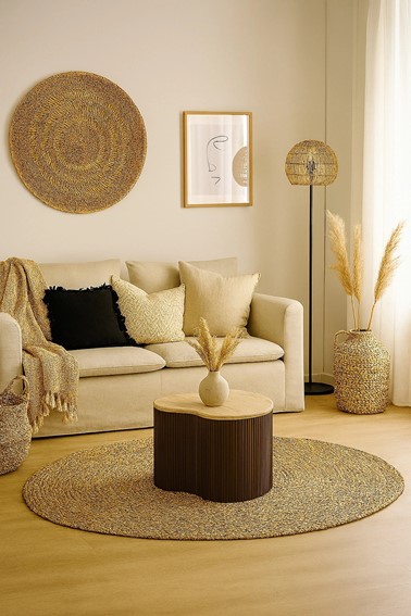 Stolik Kawowy CADIZ Trawertyn/Beżowy