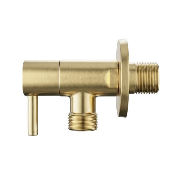 Zawór Kątowy 01 1/2" x 3/8" Złoty Szczotkowany