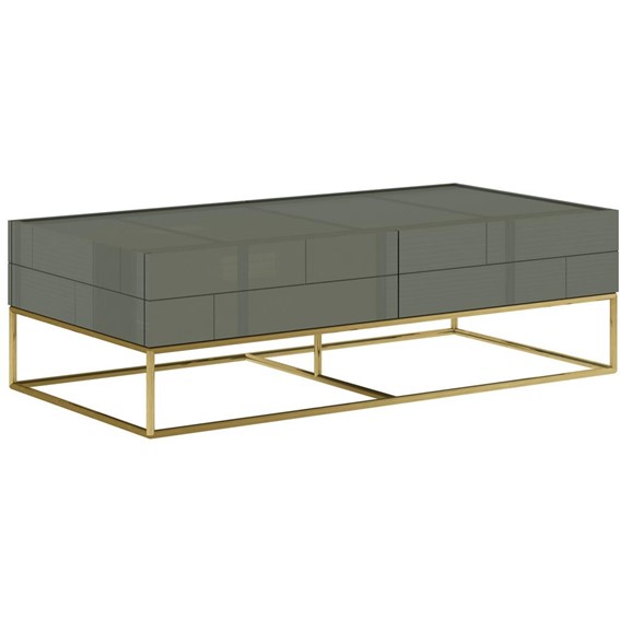 Stolik ROSE HILL RH06 Zielony/Złoty