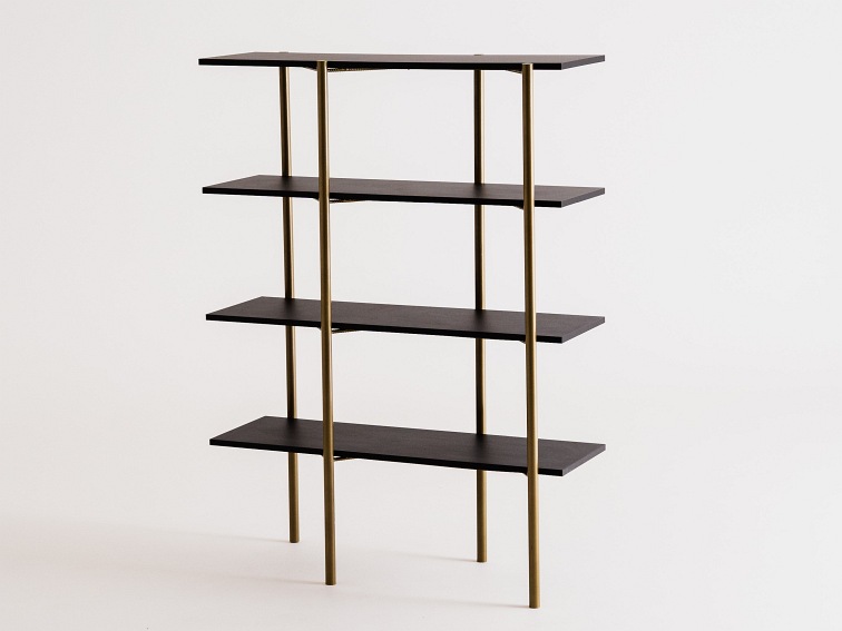 Regał Rave Basic 110x35 Czarny/Złoty