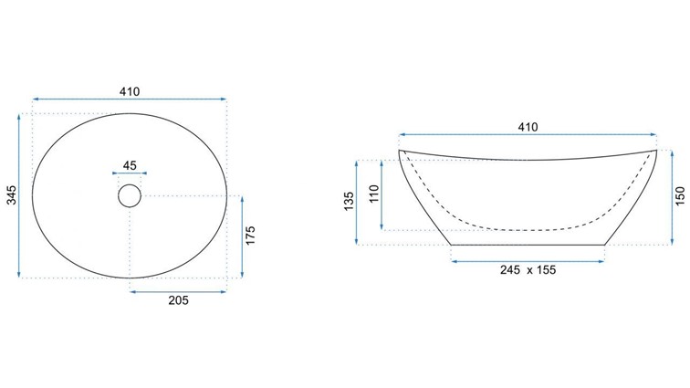 Umywalka Nablatowa SOFIA BRUSH Złoty/Biały